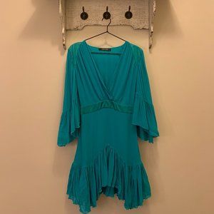 Rare Roberto Cavalli Silk Ruffle Dress